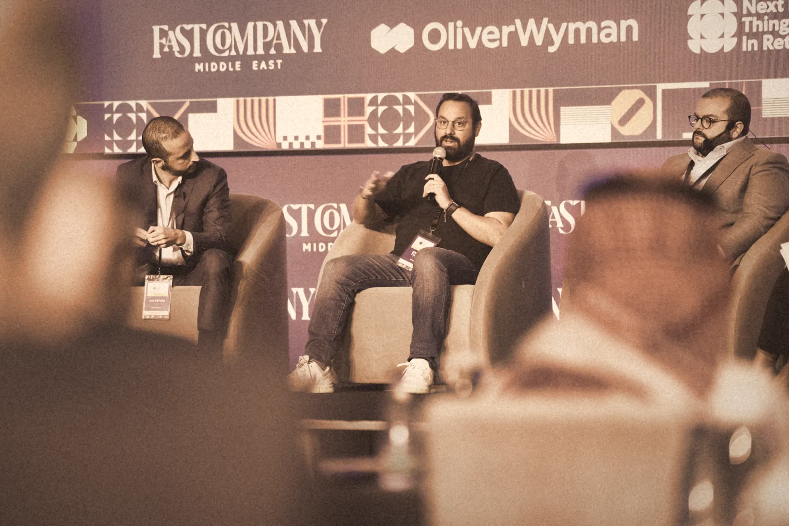 Ahmad speaking on a Fast Company Middle East panel